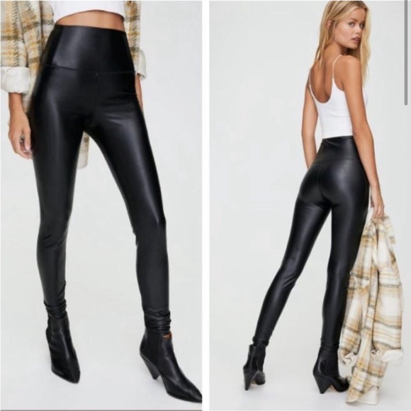 Aritzia Wilfred Free Vegan Leather Leggings - Picture 1 of 4